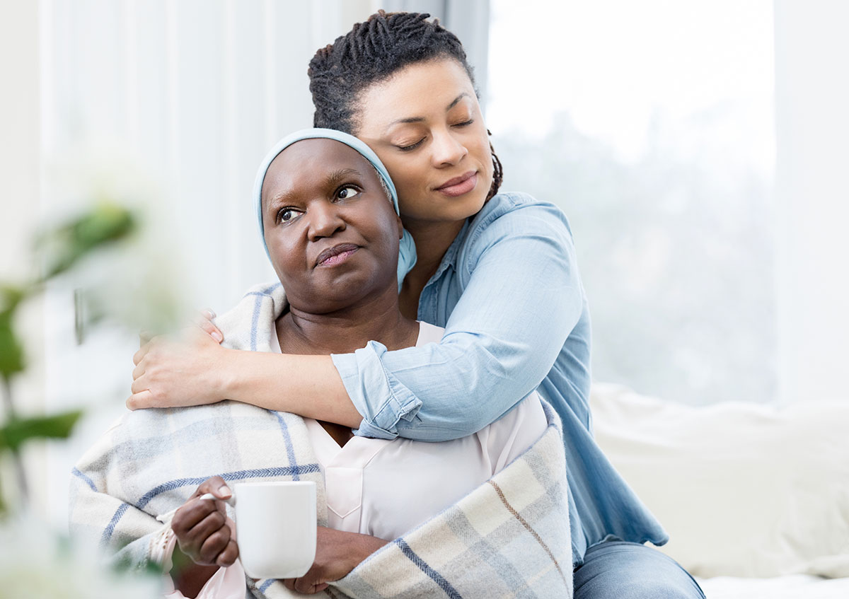 patient and daughter after genetic testing for cancer